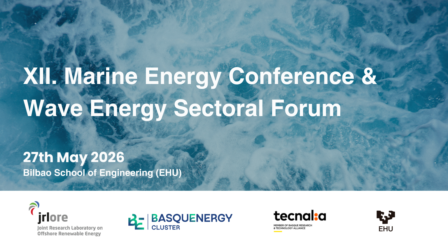 Cartel de la XII Marine Energy Conference 2026